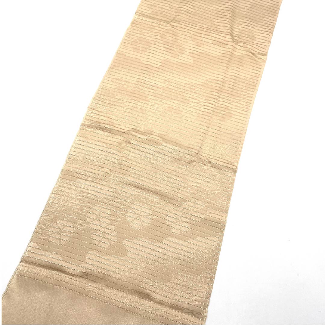 帯揚げ 正絹 セミフォーマル 薄肉色(うすにくいろ) 絽 夏用 撫子 長さ約176cm 幅約30cm Sランク ベージュ系 1136000682925