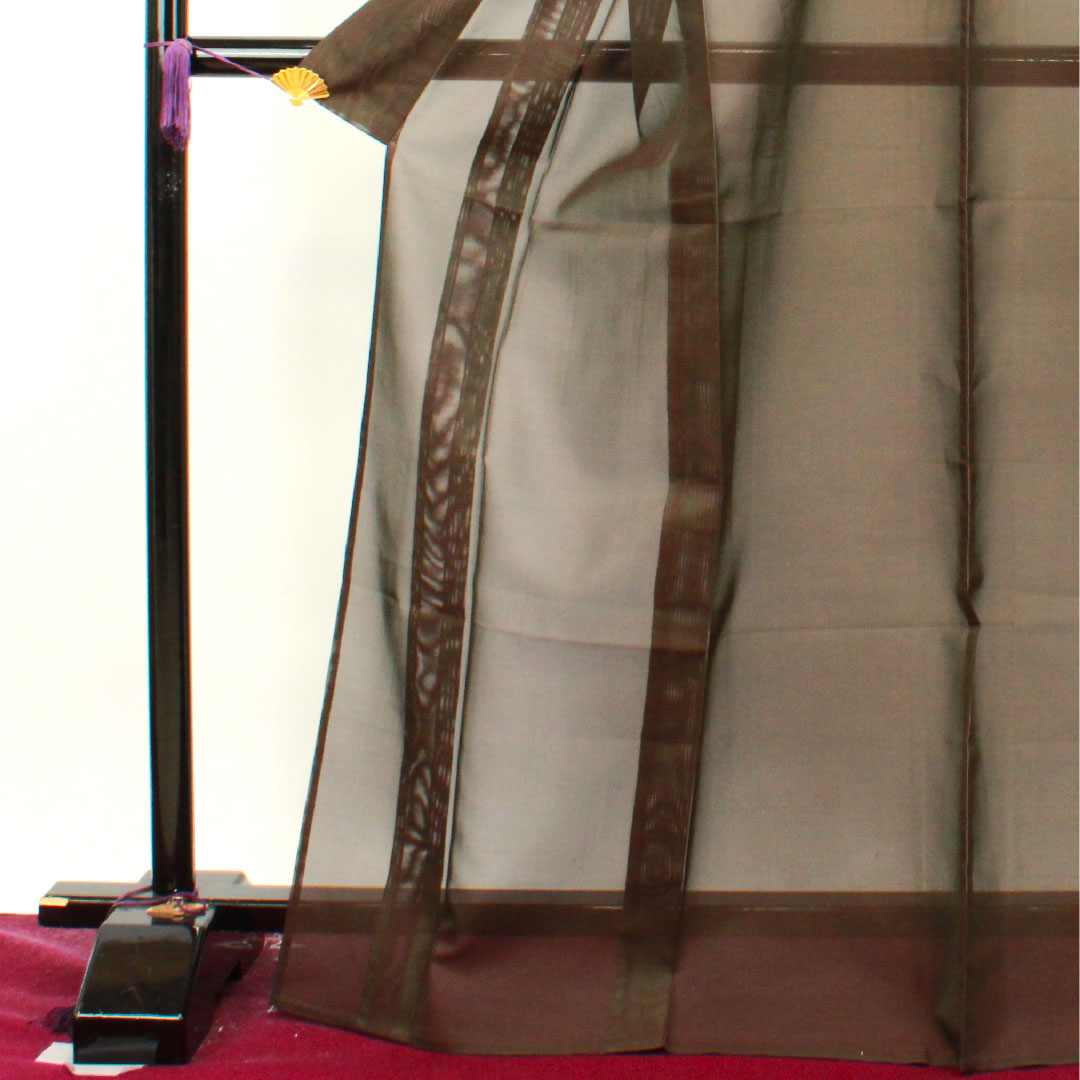 夏物 正絹 色無地 身丈170cm 裄丈65.5cm 消炭黒色(けしずみくろいろ) しつけ糸付き 紗 Aランク 茶系 1132001353614