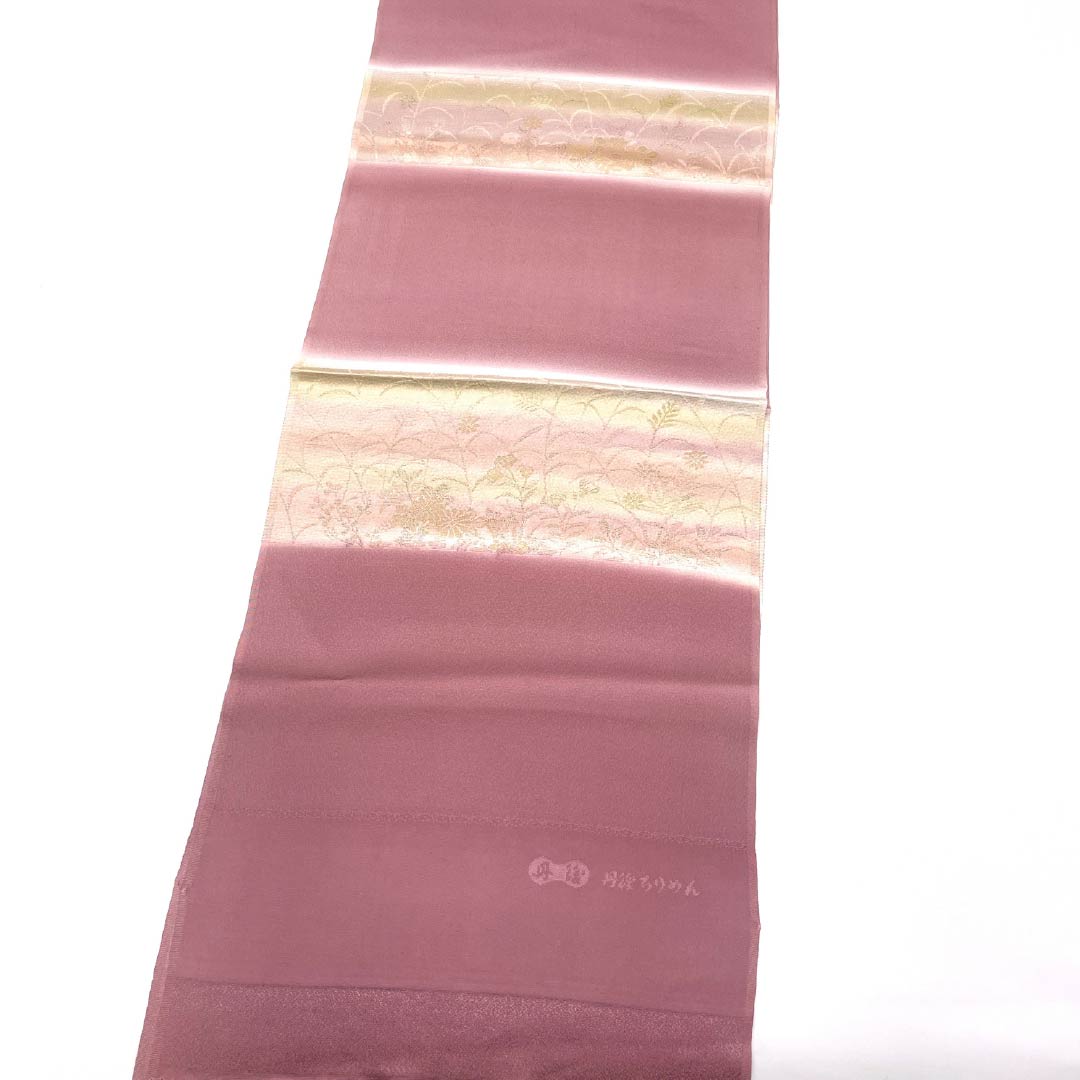 帯揚げ 正絹 Sランク セミフォーマル 美人祭色(びじんさいいろ) 丹後ちりめん 草花 長さ約175cm 幅約30.5cm ピンク系 1136004172913