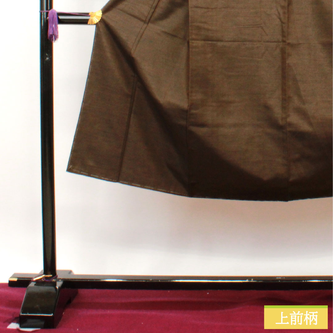 男物 正絹 身丈135cm 裄丈66cm 憲房色 しつけ糸付き 未使用品 Sランク 袷 茶系 1119000692314