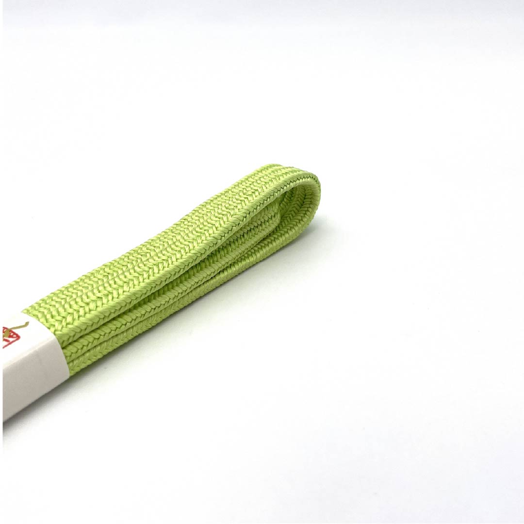 (New old stock) Obijime (sash fastener) Pure silk Light yellow green (kiasamidoriiro) Crown set New old stock Length approx. 156cm Width approx. 1cm Semi-formal NEW rank Green 1135003731319