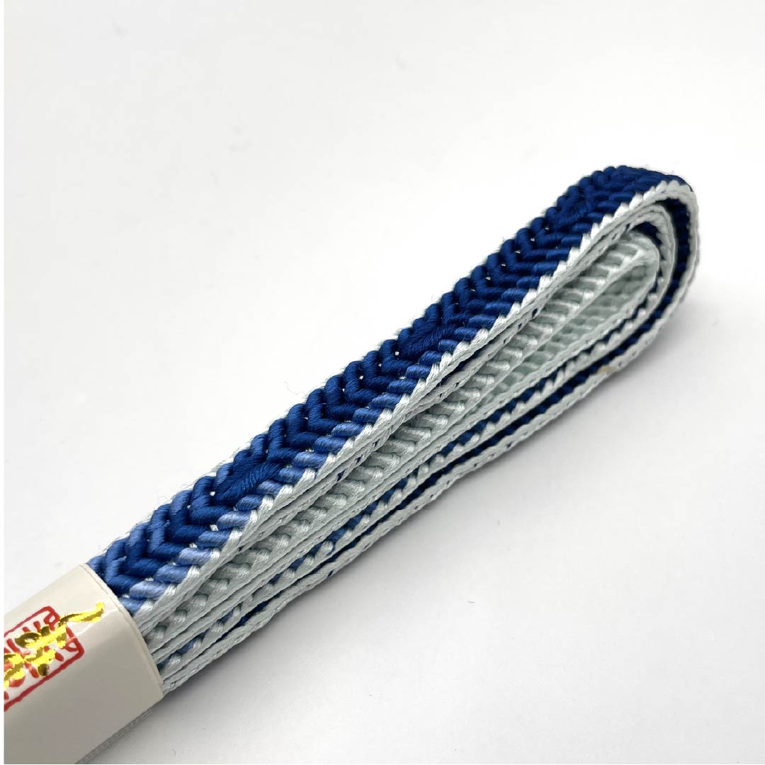 帯締め 正絹 四分紐 濃桔梗色(こいききょういろ) グラデーション 長さ約159cm 幅約1.2cm カジュアル Sランク 青系 1135003182317