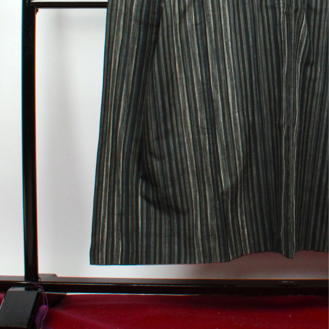 紬 身丈150cm 裄丈65cm 縞 十日町紬 正絹 Aランク 袷 グラデ 1116001833199