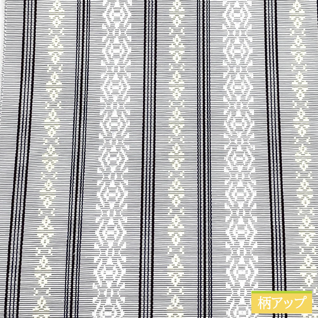 【未仕立】半幅帯 正絹 NEWランク 薄鼠色(うすねずいろ) 本場筑前博多織 献上柄 独鈷 孝行縞 華皿 帯丈380cm グレー系 1125001871322