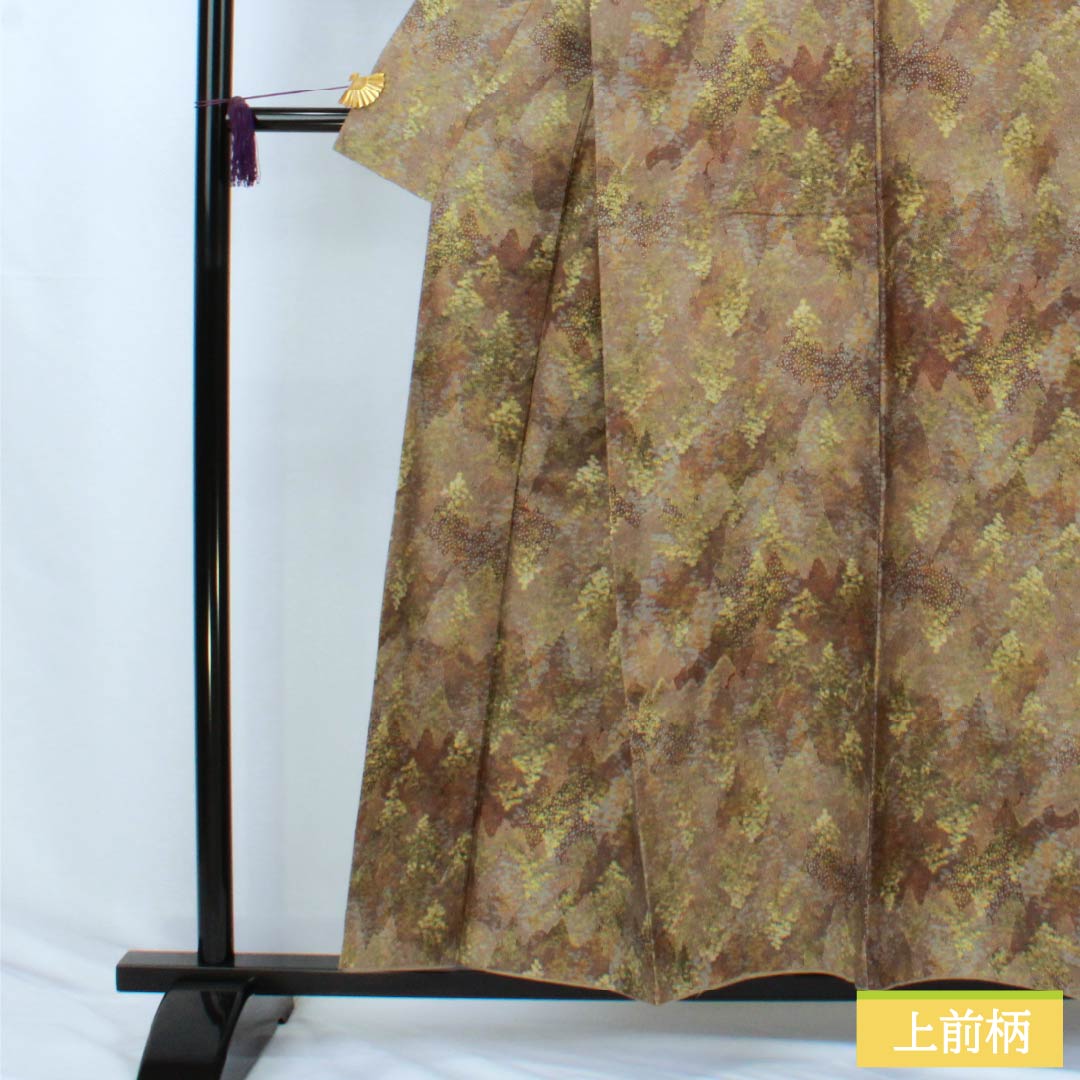 小紋 正絹 Aランク 身丈155cm 裄丈62.5cm 袷 遠山模様 グラデーション系 1115007423399