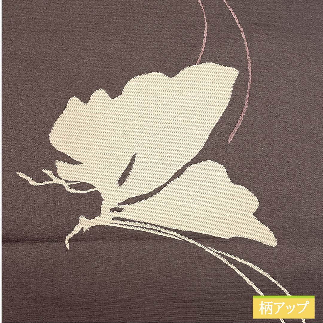 袋帯 正絹 臙脂墨色(えんじずみいろ) 蝶 帯丈440cm Sランク 六通 セミフォーマル 茶系 1123012222314