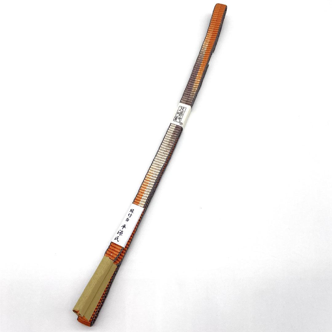 (新品)帯締め 正絹 NEWランク 飴色(あめいろ) 消灰色(けしずみいろ) 五嶋紐 綾竹台 平源氏 長さ約158cm 幅約1.5cm カジュアル 茶系 1135005251314