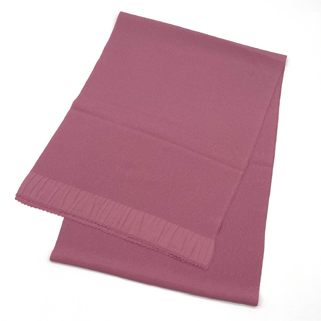 Semi-formal silk obiage (sash), S-rank, crepe fabric, approximately 170cm long, 30cm wide, pink, product number 1136000982913