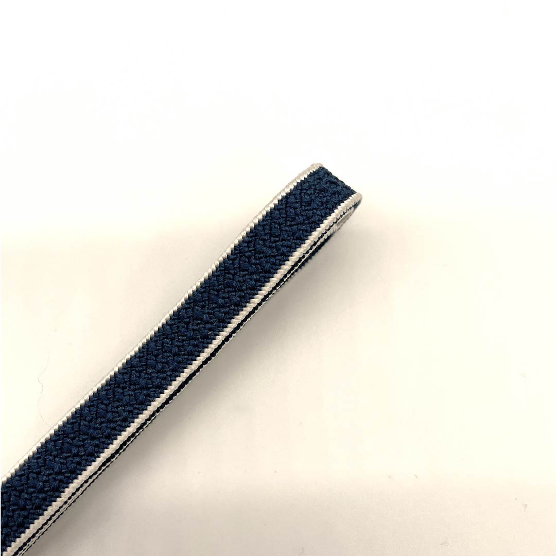 (新古品) 帯締め 正絹 三分紐 濃藍色(こいあいいろ) 五嶋紐 新古品 長さ約129cm 幅約0.9cm カジュアル Sランク 青系 1135000732317