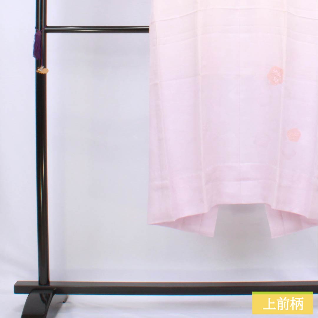 長襦袢 正絹 Sランク 身丈125.5cm 裄丈61.5cm 単衣 乙女色(おとめいろ) 白藤色(しらふじいろ) ちりめん地 梅 グラデーション系 1129000812399