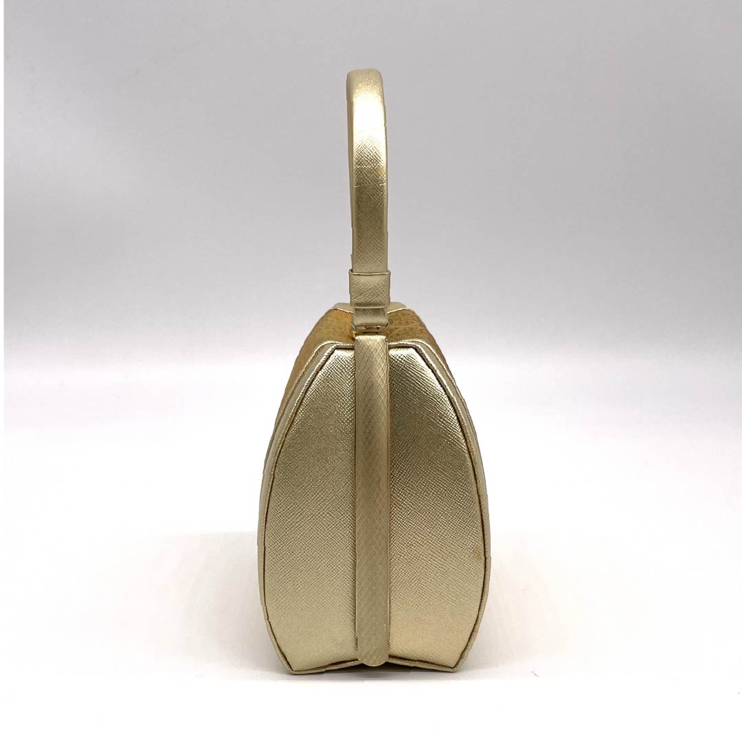 和装バック フォーマル 金色(きんいろ) 振袖用 花菱 古典柄 金系 Aランク 113900014321