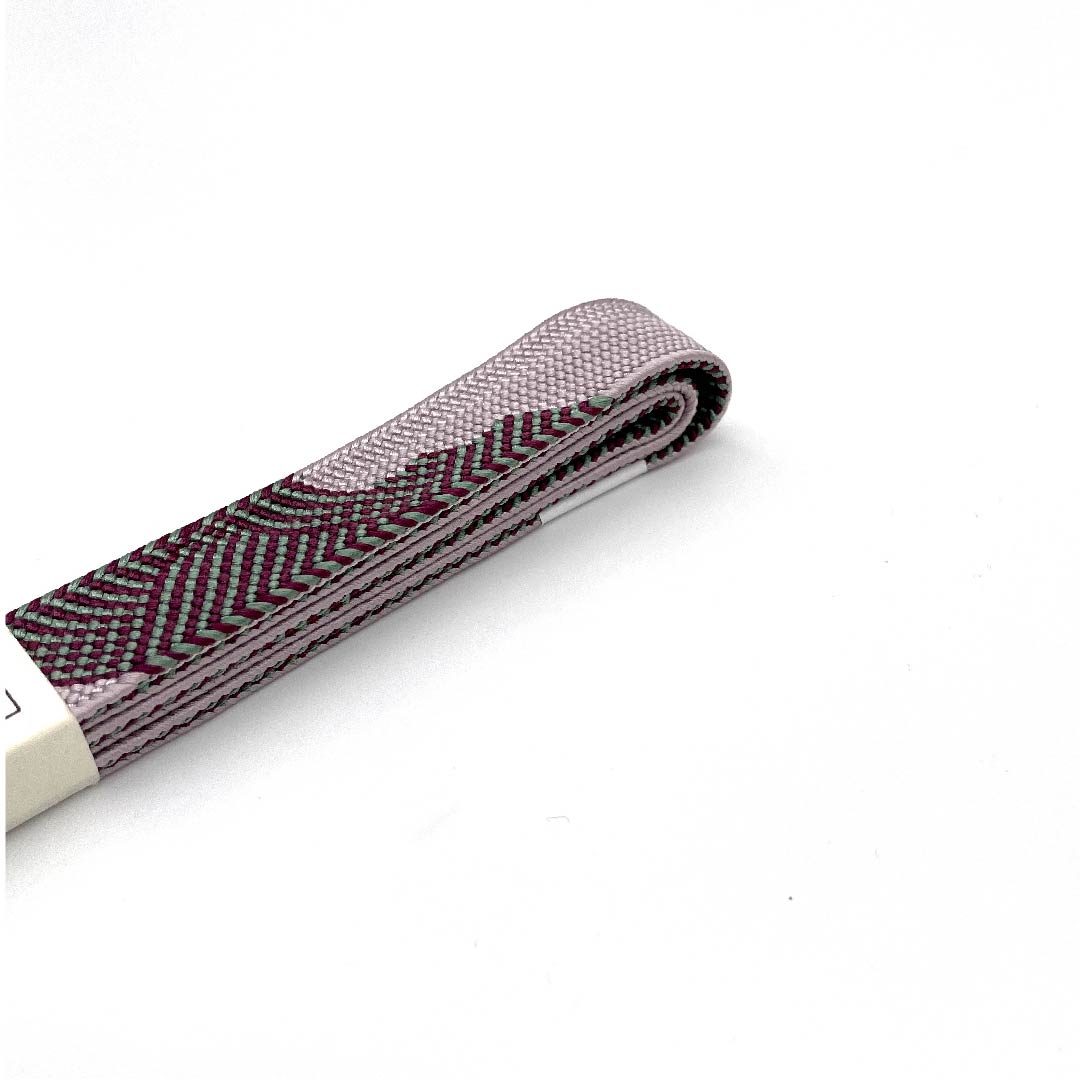 (新古品) 帯締め 正絹 四分紐 白藤色(しろふじいろ) 五嶋紐 江戸組紐 新古品 長さ約162cm 幅約1.7cm カジュアル Sランク 紫系 1135002902320