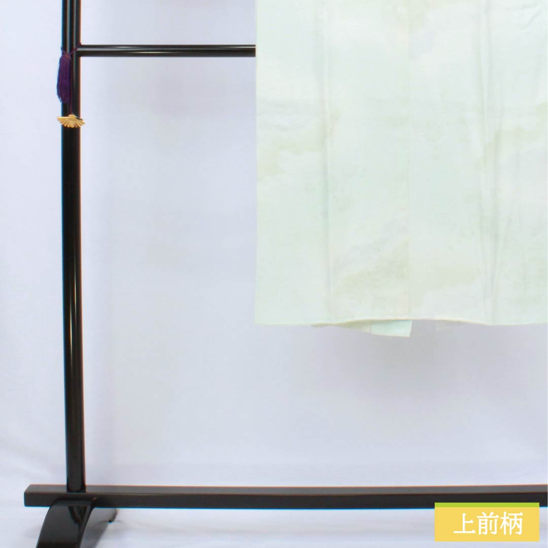 長襦袢 正絹 Sランク 身丈116cm 裄丈61cm 袷 ボカシ染 吉祥文様 半衿付き 緑系 1129000762119