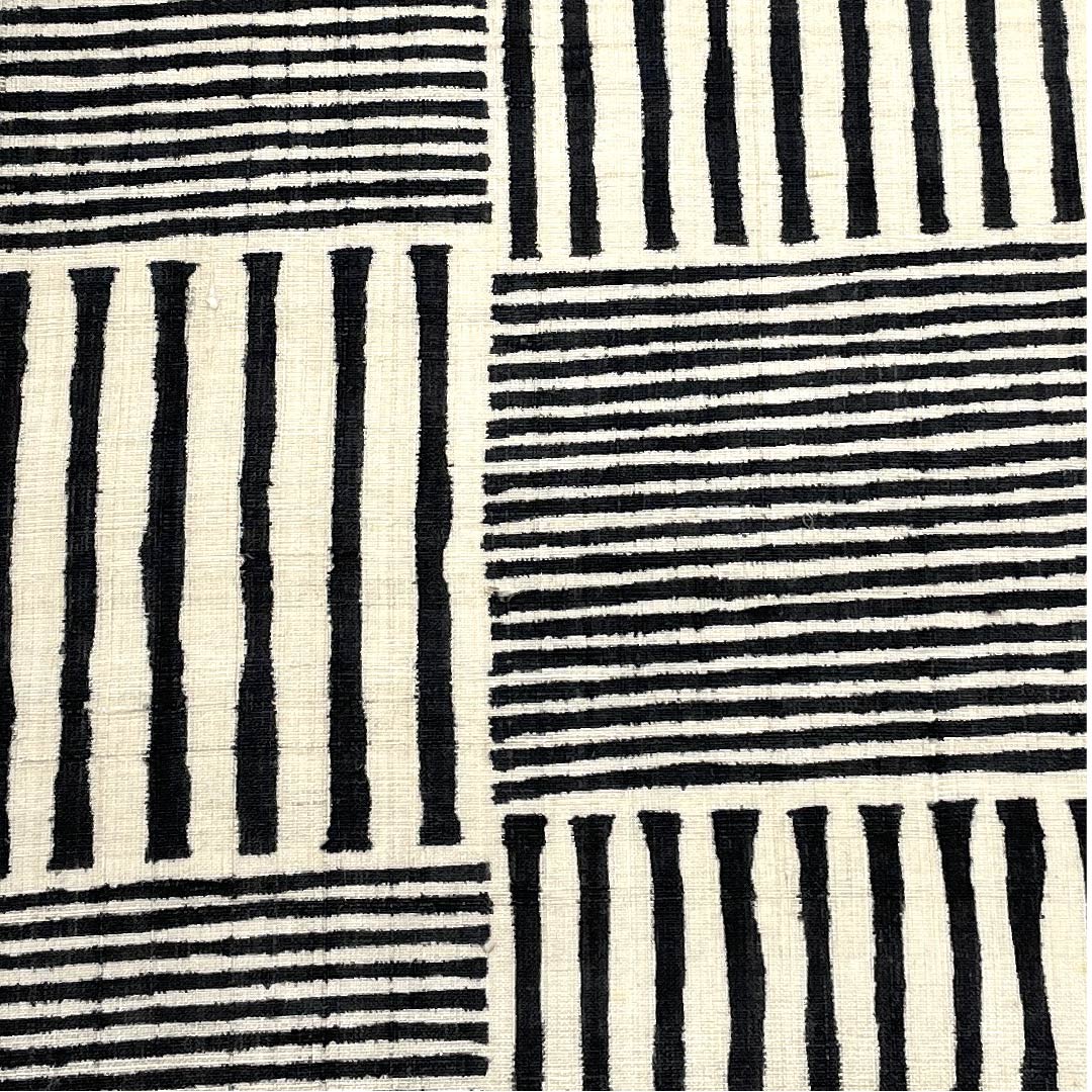 袋帯 生成り色(きなりいろ) 紬地 市松 モノトーン 帯丈446cm 正絹 Aランク 六通 カジュアル ベージュ系 1123009223325