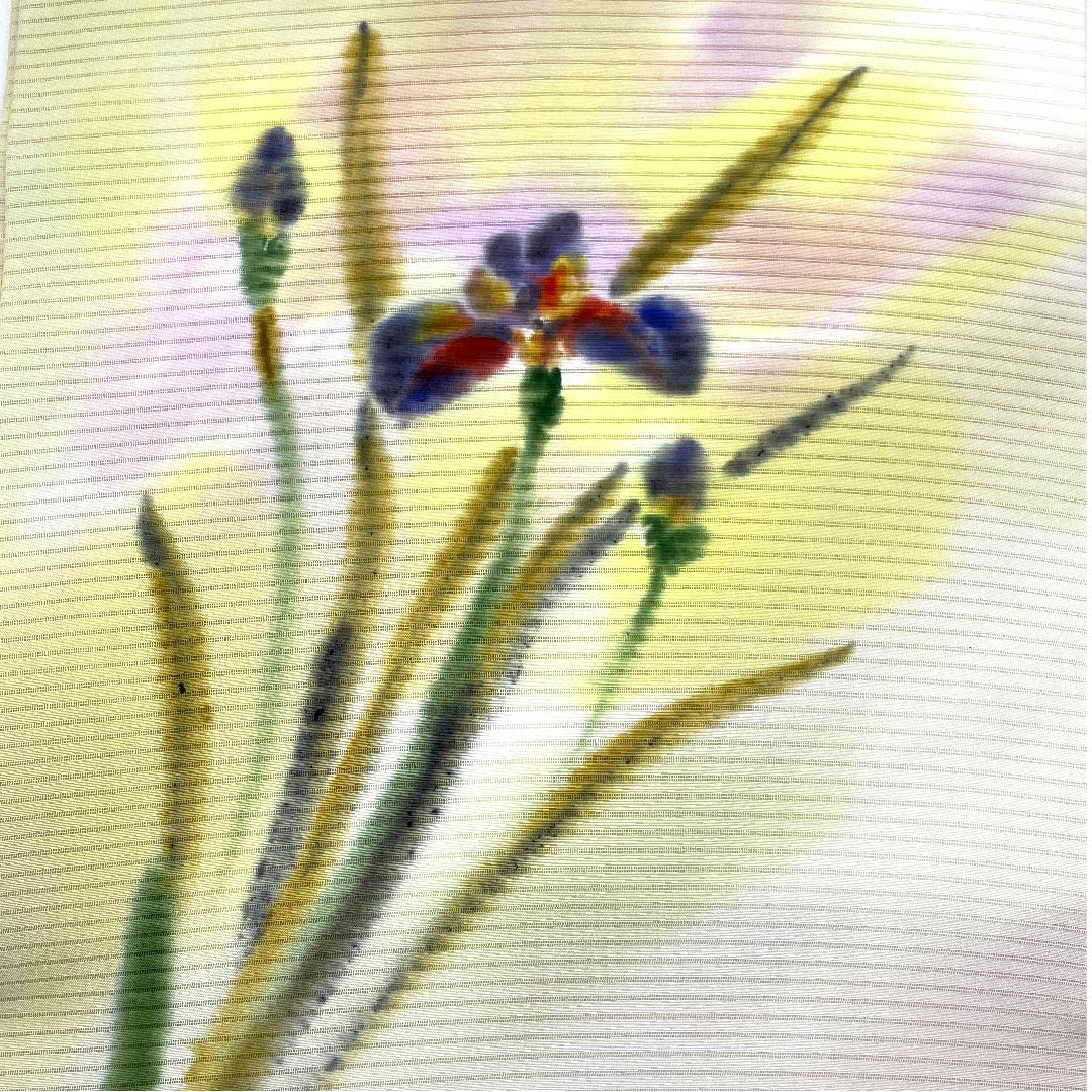 名古屋帯 グラデーション 夏帯 絽 あやめ 染帯 帯丈359cm 正絹 Sランク ポイント柄 セミフォーマル グラデーション系 1124004102399 名古屋仕立て