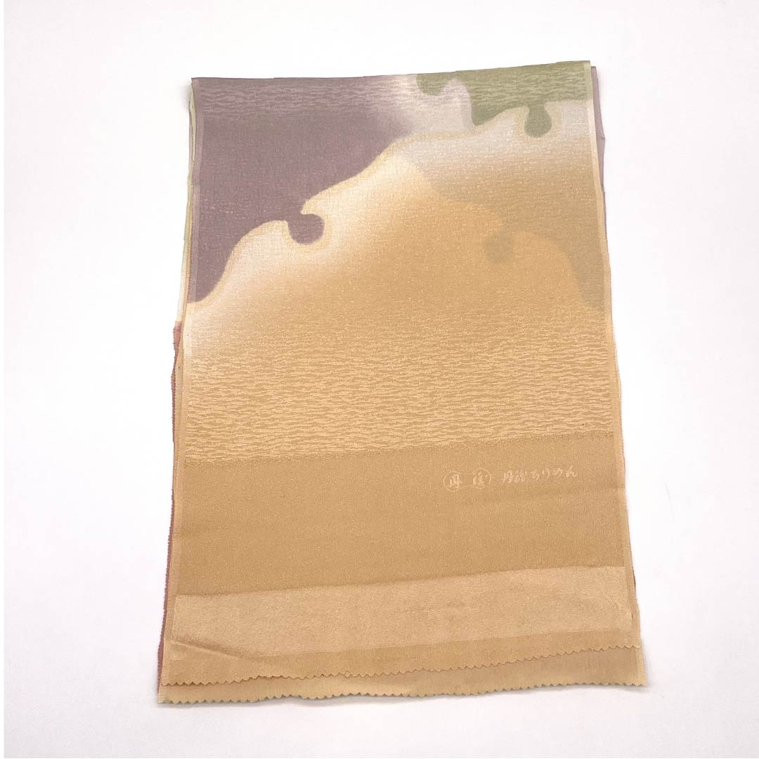 帯揚げ 正絹 フォーマル 肌色(はだいろ) 丹後ちりめん 雪輪 古典柄 長さ約172cm 幅約29cm Sランク 橙系 1136000292926