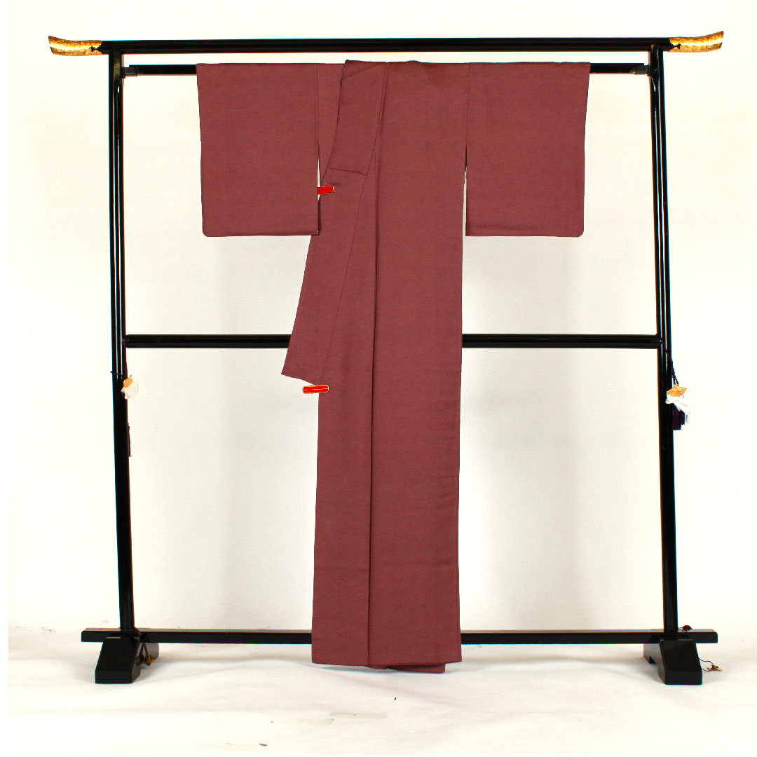 小紋 身丈163cm 裄丈64cm 袷 江戸小紋 鮫柄 正絹 Aランク 紫系 1115001433420