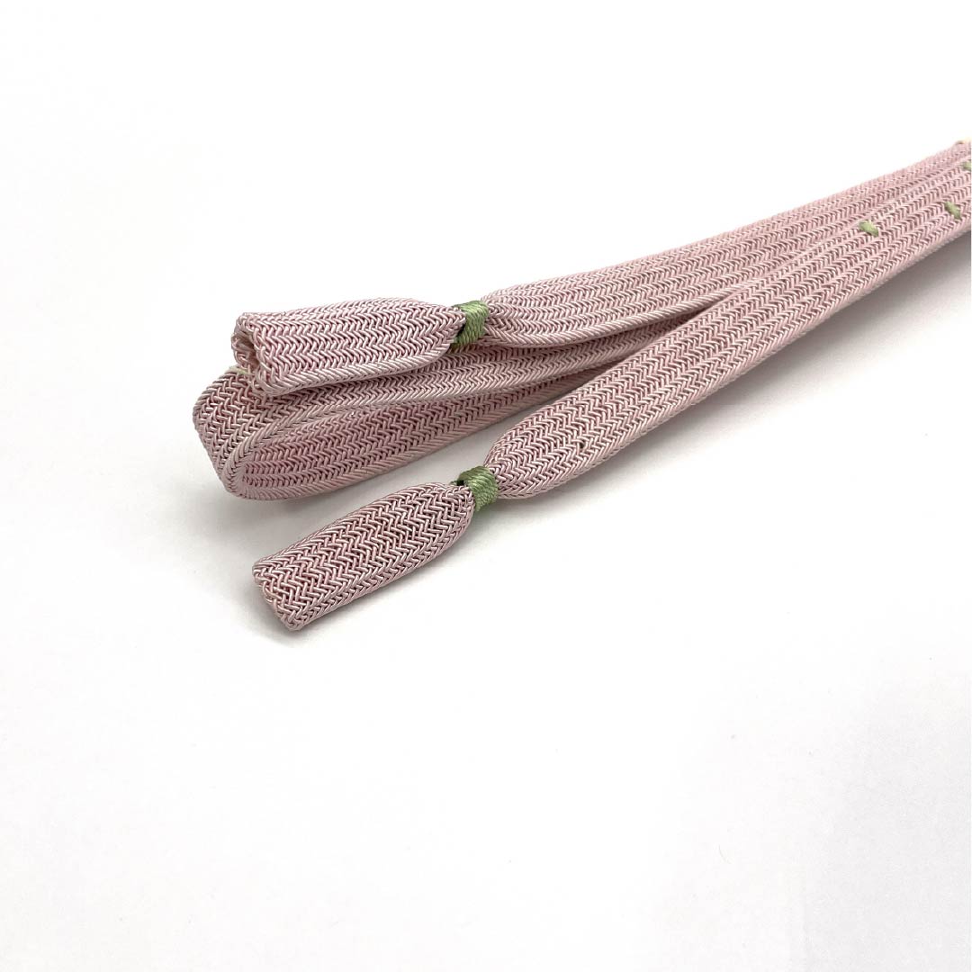 (Brand New) Pure Silk Obi-jime (Sash Band) in Sakurairo (Cherry Blossom Color) by Suiran Kobo, for Single-Layer Kimono (Undercoat) Summer Wear, Approximately 161cm Long, 1.5cm Wide, Casual Pink, Product Number: 1135005411313