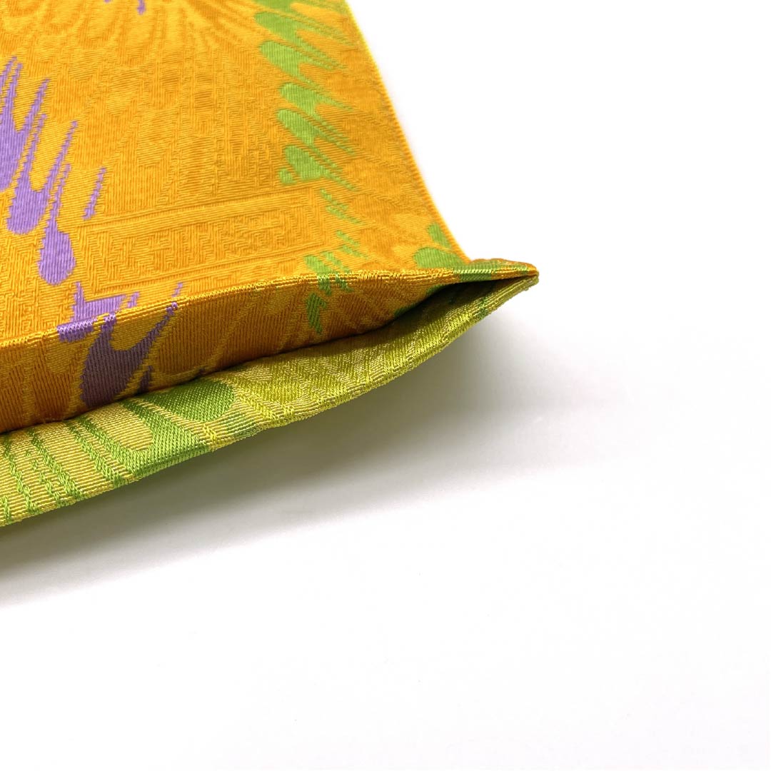 半幅帯 ポリエステル 山吹色(やまぶきいろ) Kansai 抽象模様 帯丈402cm 黄系 Sランク 1125001802423