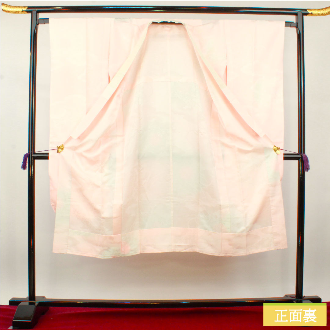 Nagajuban (long undergarment) Polyester Length 134.5cm Sleeve length 66cm Single layer For long-sleeved kimono Blurred dye B rank Pink 1129000644413