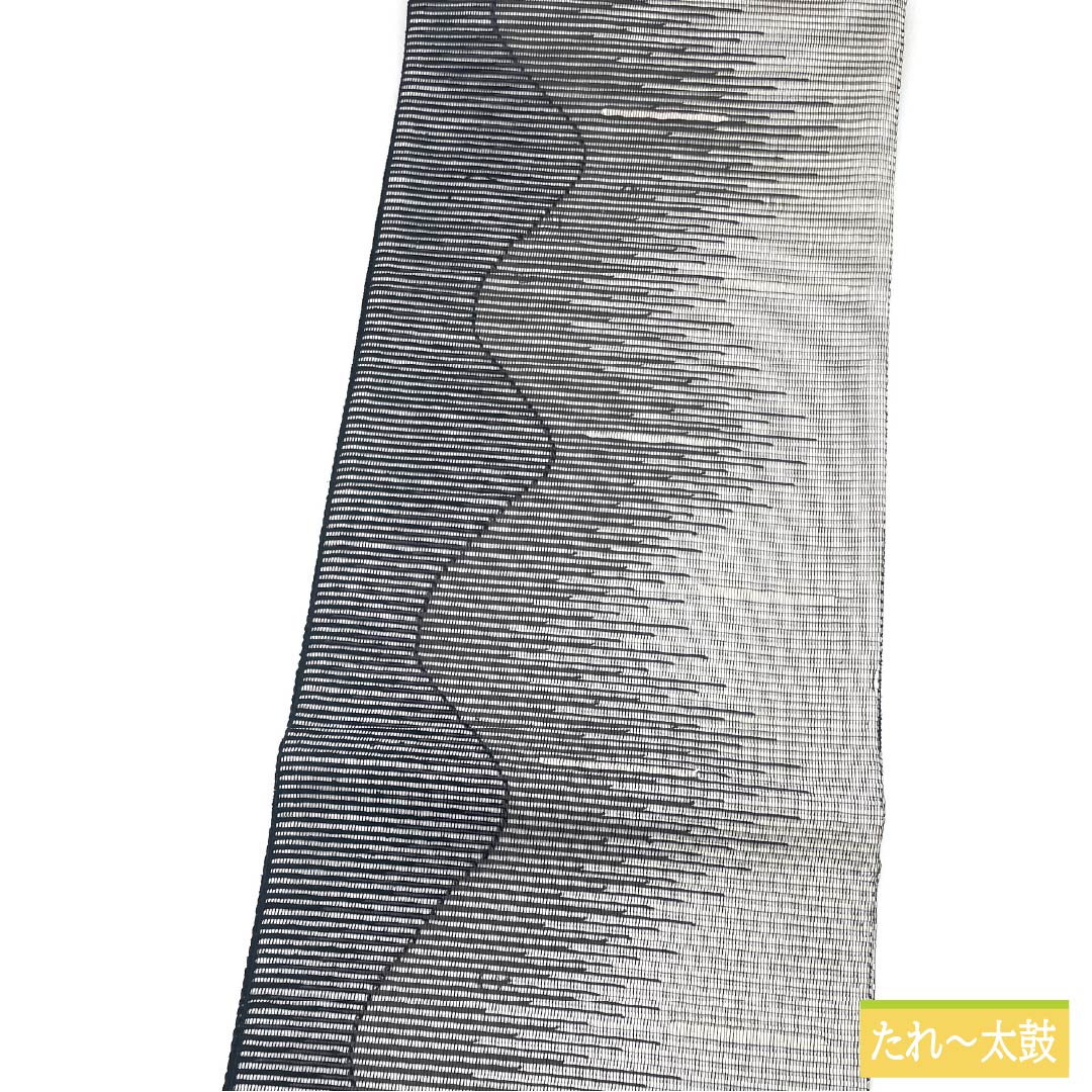 袋帯 正絹 抽象模様 帯丈446cm Bランク 六通 カジュアル モノトーン 1123012434327