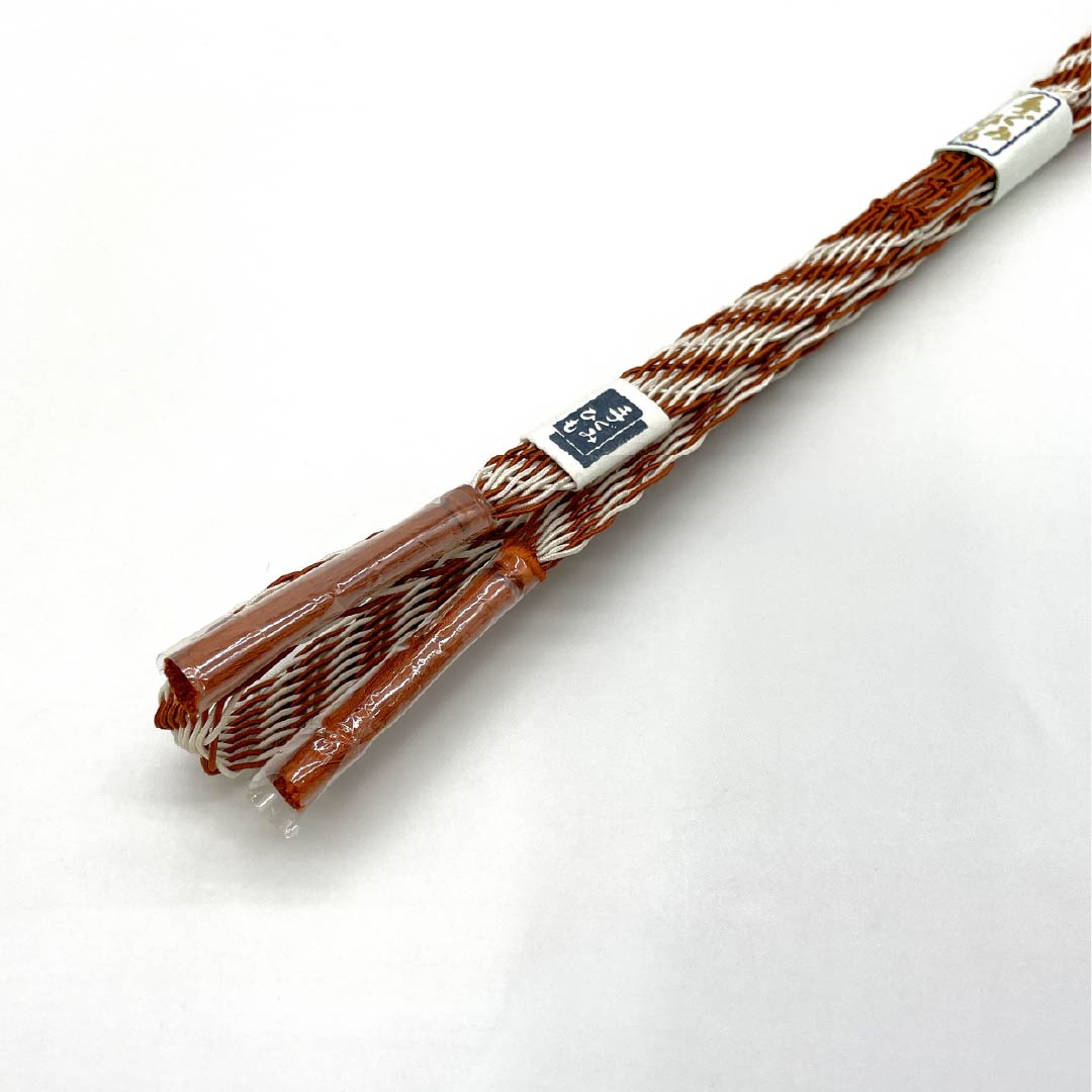 (新品)帯締め 正絹 NEWランク 錆色(さびいろ) 単衣用 夏用 長さ約168cm 幅約1.4cm カジュアル 茶系 1135005591314