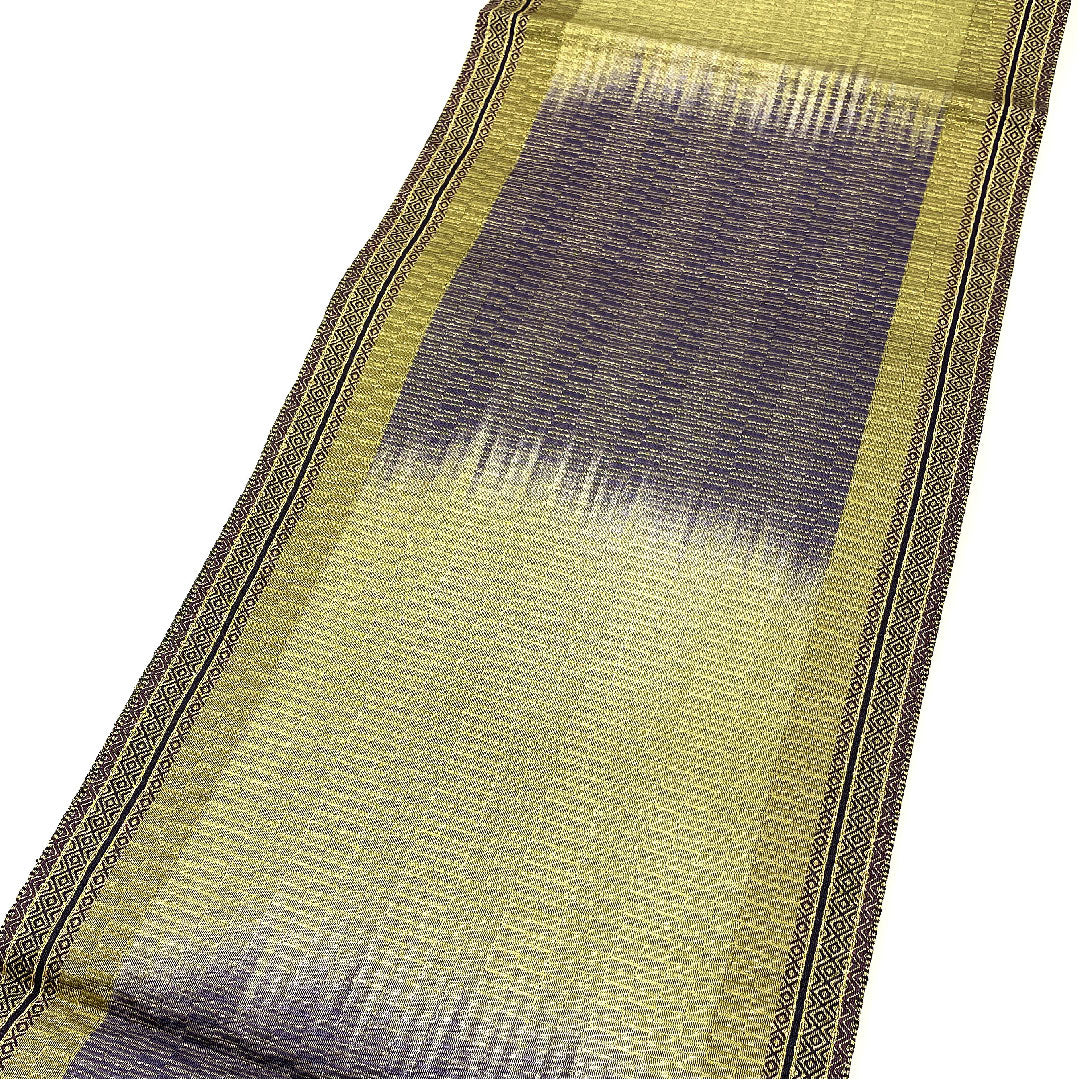 袋帯 刺繍 花鳥模様 帯丈440cm 正絹 Sランク ポイント柄 セミフォーマル 緑系 1123004652319