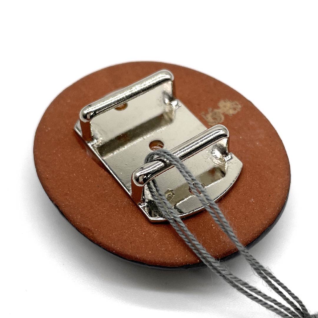 (新古品) 帯留め 陶磁器 カジュアル 漆黒色(しっこくいろ) 清水焼 ゴルフボール スポーツ 長さ約3.5cm 幅約4cm Sランク 黒系 1137000272910