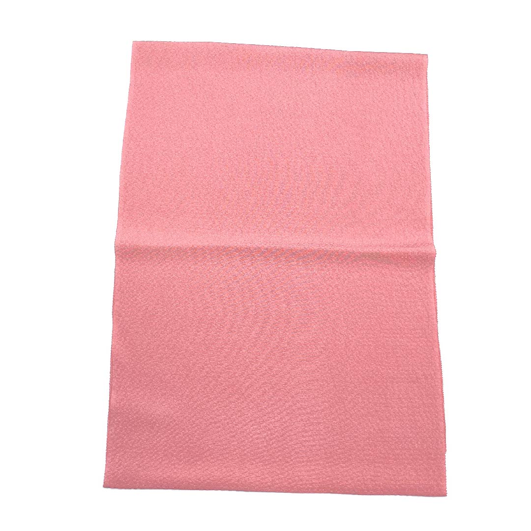 (新古品) 帯揚げ 正絹 フォーマル 一重梅色(ひとえうめいろ) 丹後ちりめん 無地 新古品 長さ約164cm 幅約30cm Sランク ピンク系 1136000162913