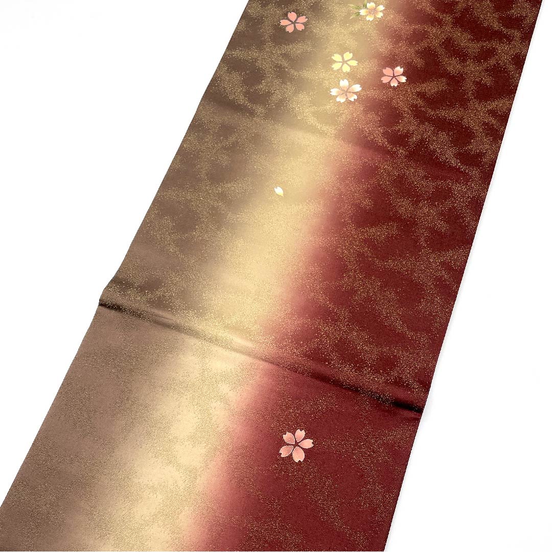 袋帯 染め帯 桜 あらい義風 帯丈468cm 正絹 Aランク 六通 セミフォーマル グラデーション系 1123005893499