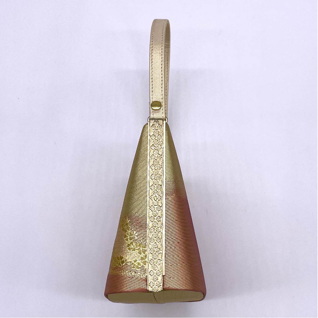 (New old stock) Formal sandal and bag set, gold, unused, cherry blossom, classic pattern, M size, gold, S rank, 1133000162321