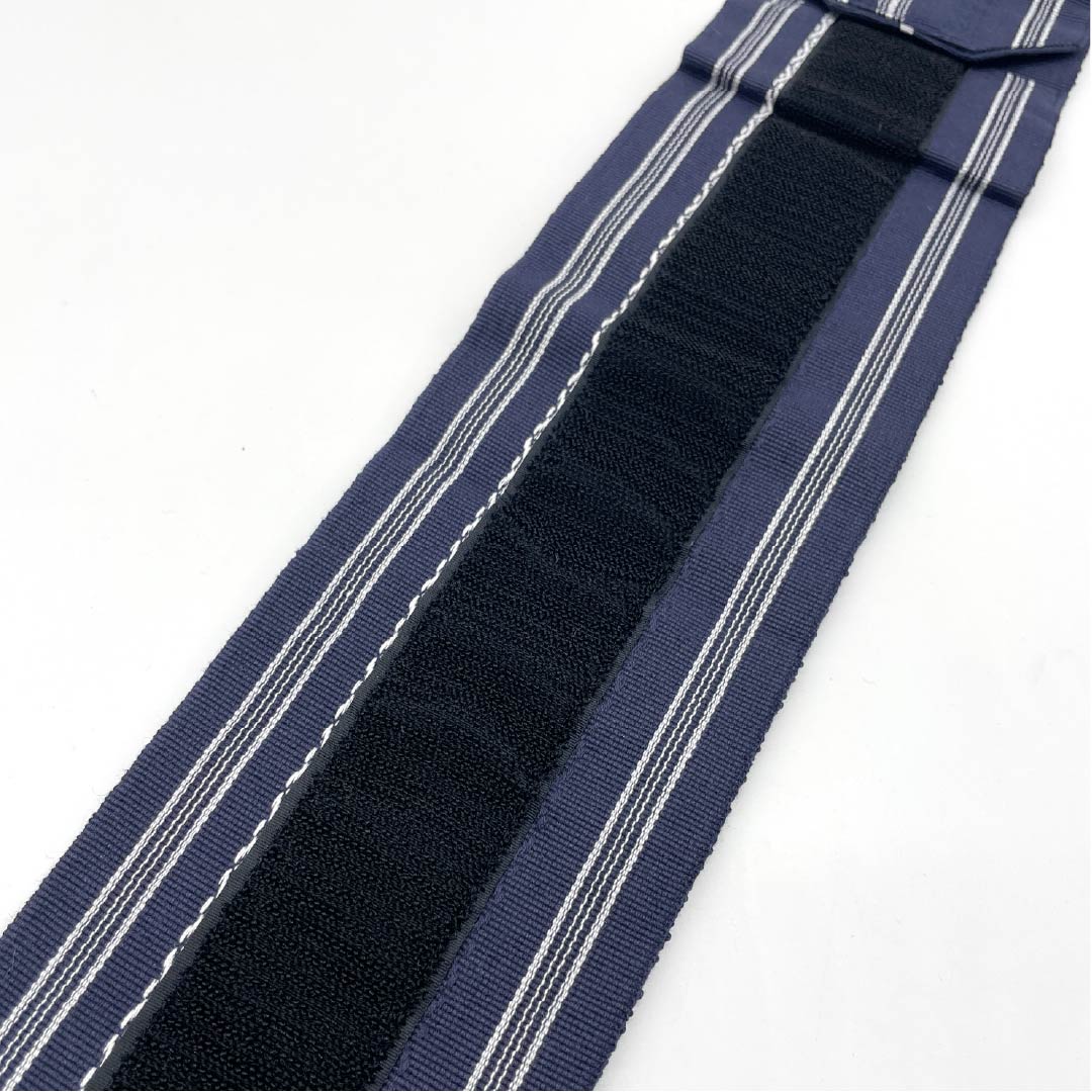 角帯 木綿 濃紺色(のうこんいろ) 献上柄 ワンタッチ角帯 マジックテープ 帯丈130cm 幅9.5cm Sランク 紺系 1134000402918