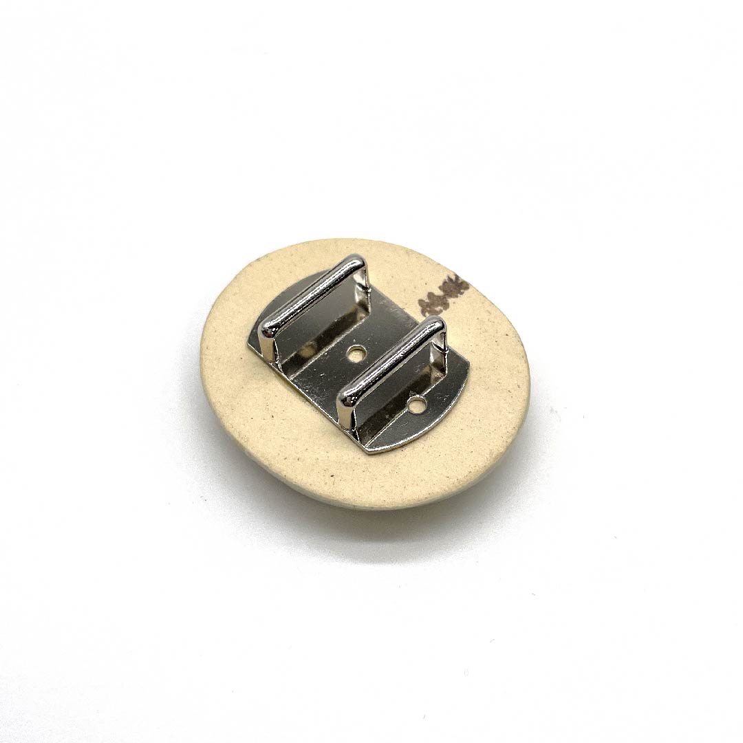 (新旧货) 腰带扣 陶瓷器 休闲 利宫白褐色 清水烧 猫头鹰 动物 长约3.5厘米 宽约4.5厘米 S级 米色 1137000482925