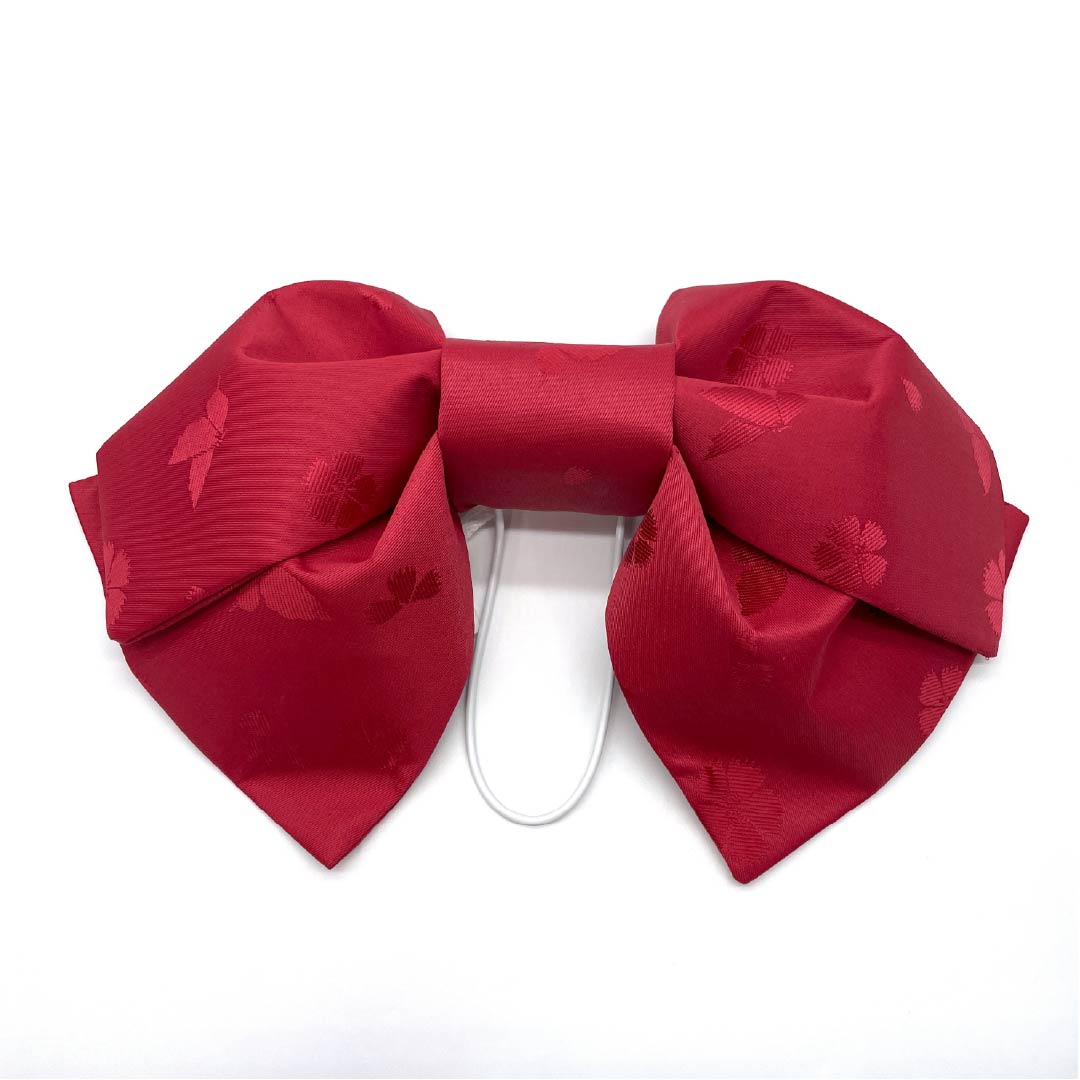 作り帯 ポリエステル 茜色(あかねいろ) 桜 浴衣用 Sランク 赤系 1131000692912