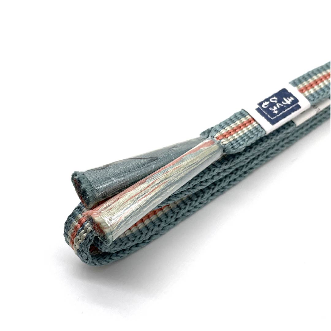 (新古品) 帯締め 正絹 四分紐 砧青磁色(きぬたせいじいろ) 手組紐 新古品 長さ約168cm 幅約1.2cm カジュアル Sランク 水色系 1135002672324