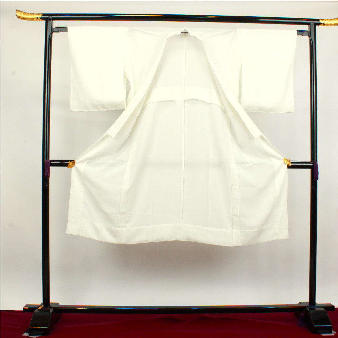 長襦袢 正絹 身丈123cm 裄丈65cm 単衣 フォーマル 露芝 Sランク 白系 1129000512111