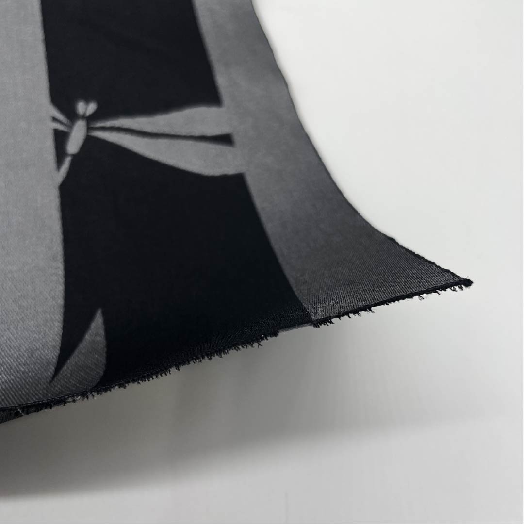 半幅帯 ポリエステル 帯丈354cm 黒色(くろいろ) 縞 トンボ 古典柄 リバーシブル 黒系 Sランク 1125001502310