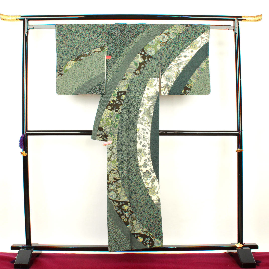 Homongi (formal kimono) Length 152.5cm Sleeve length 66cm Kazuko Iwami Shinji Hayashi Stencil-dyed Pure silk S rank Gradation 1112001982299