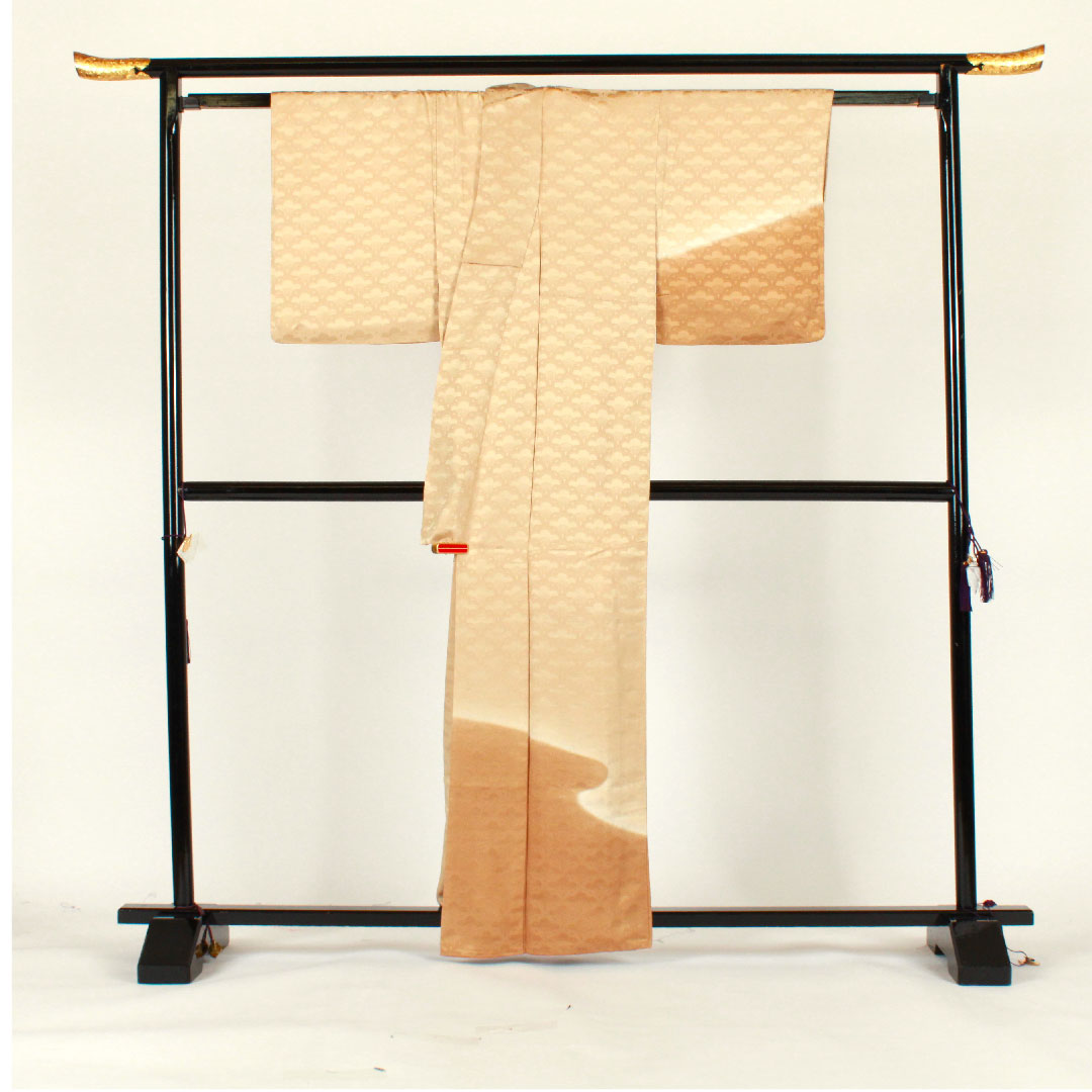 色無地 梅 木瓜 身丈162.5cm 裄丈63.5cm 袷 正絹 Aランク 黄系 1114000393423