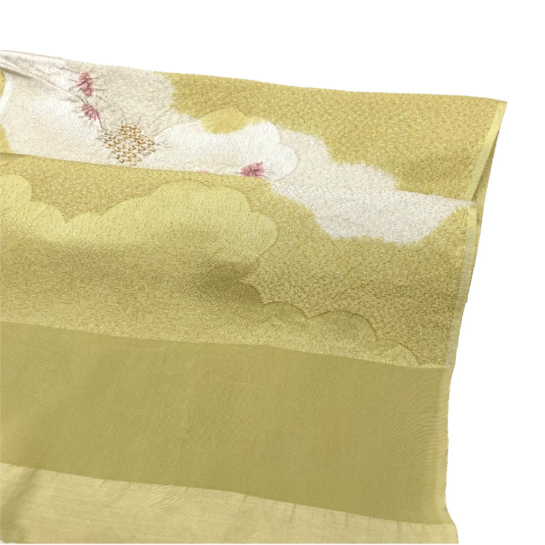 帯揚げ 正絹 Sランク セミフォーマル 浅黄色(あさききいろ) 薄鼠色(うすねずいろ) 絞り 古典柄 長さ約178cm 幅約29.5cm 緑系 1136003502919