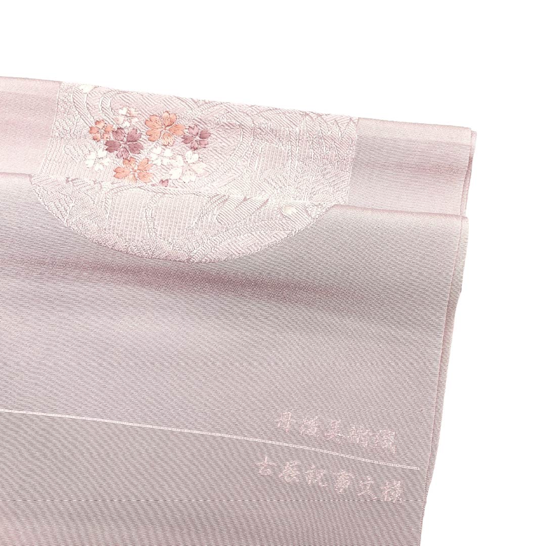 帯揚げ 正絹 Sランク セミフォーマル 白梅色(しらうめいろ) 丹後ちりめん 古典柄 長さ約168cm 幅約28cm ピンク系 1136003752913