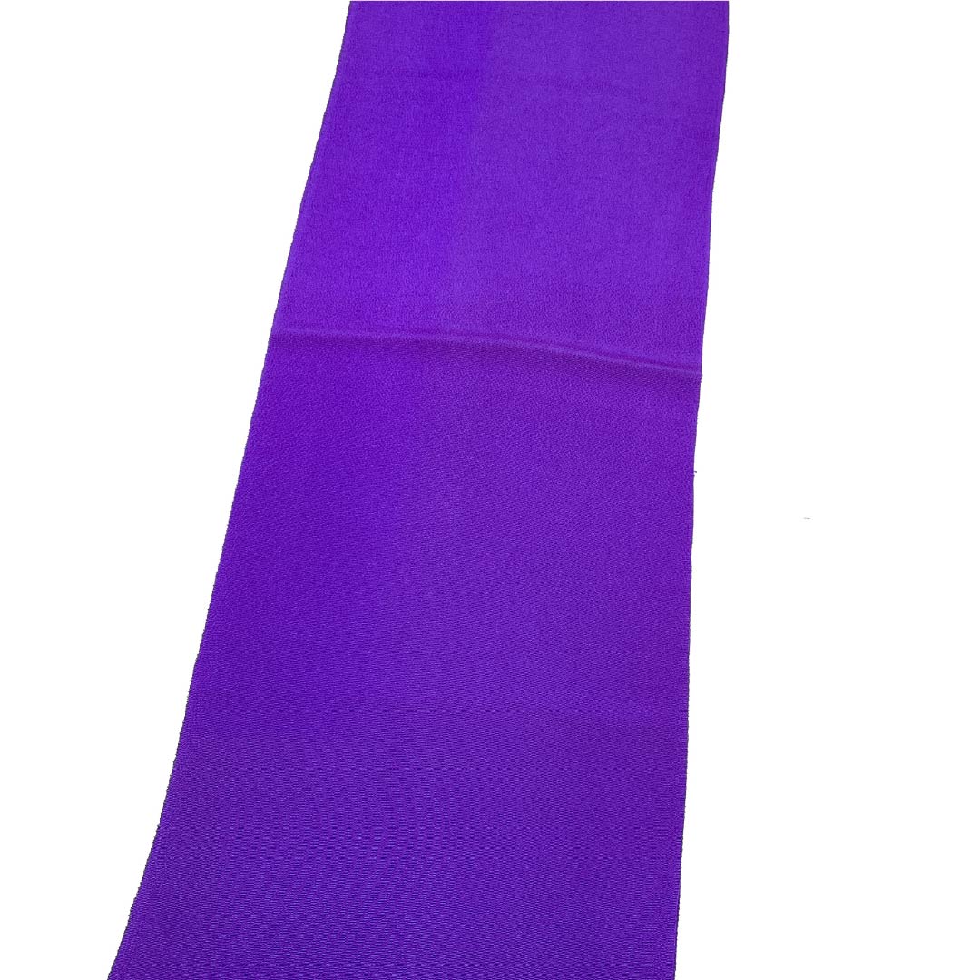 帯揚げ 正絹 Aランク カジュアル 菫色(すみれいろ) 無地 ちりめん地 長さ約168cm 幅約28cm 紫系 1136001823920