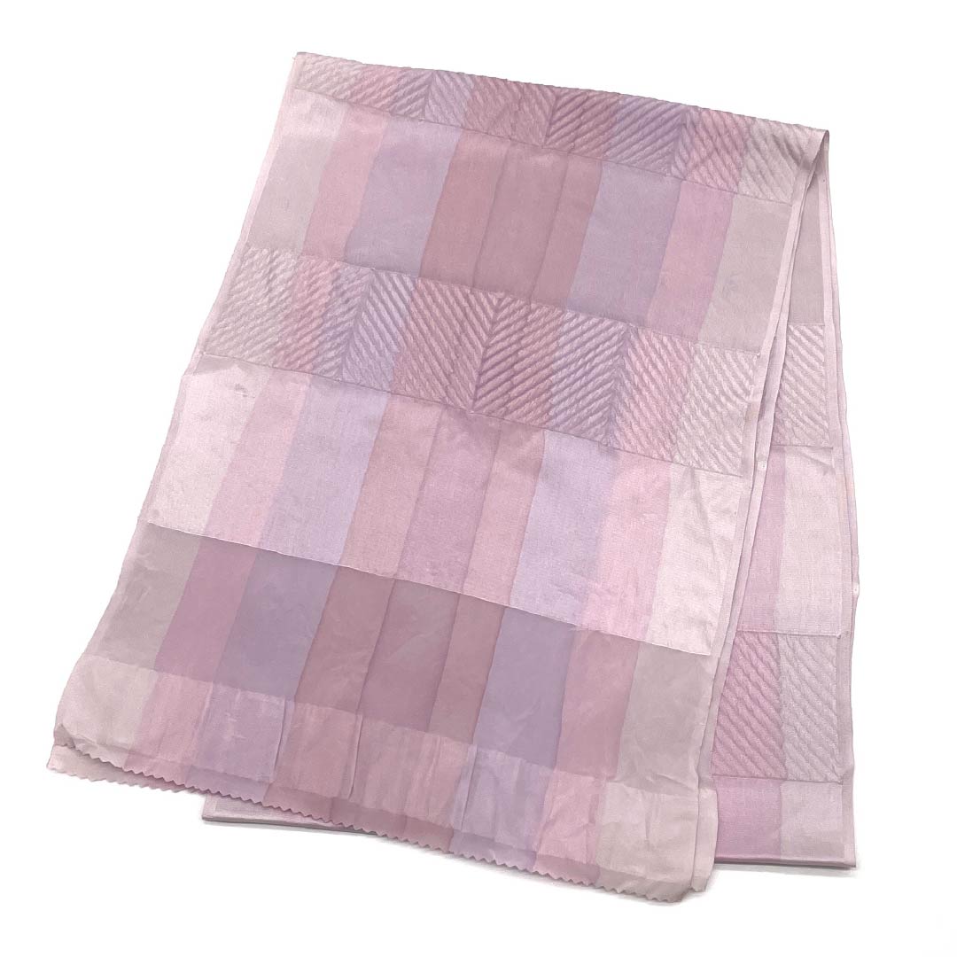 Obiage Silk S Rank Semi-formal Partial Shibori Vertical Stripes Length approx. 172cm Width approx. 30cm Gradient 1136002712999