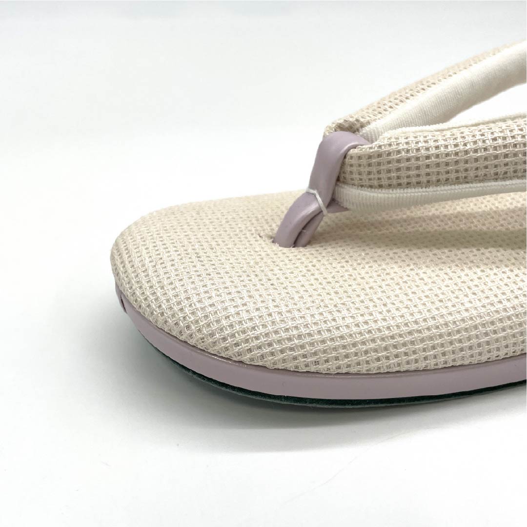 (Like New) Semi-Formal Hemp Zori Sandals with La-Sole, Low-Rebound Sole, White, 25.5cm Length, XL, Product Code: 1122001481511