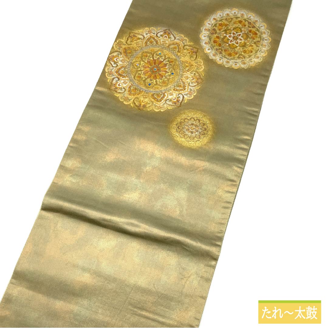 袋帯 正絹 留袖用 宝相華 帯丈438cm Aランク ポイント柄 フォーマル グラデーション系 1123013903399