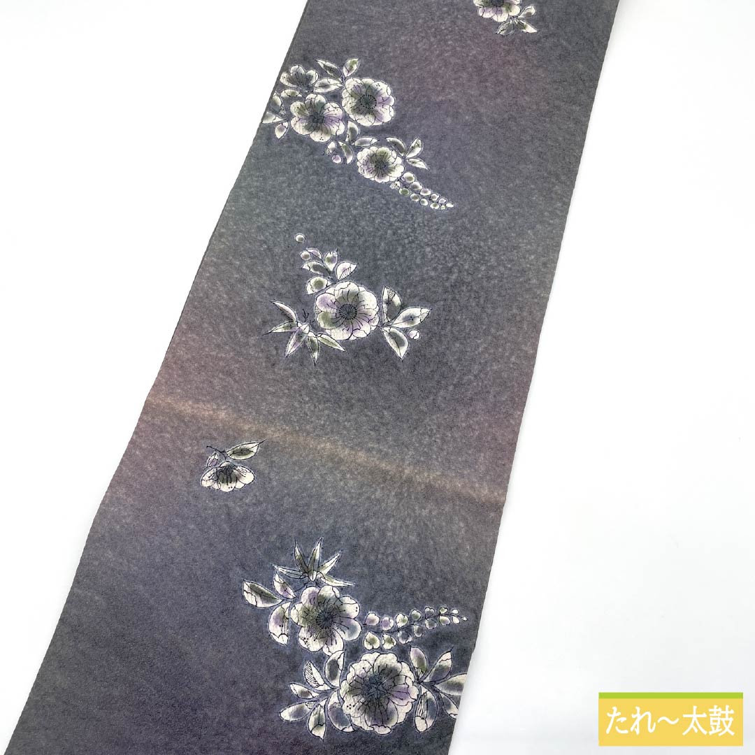 名古屋帯 正絹 Aランク 辻ヶ花 型染 帯丈372cm 全通 カジュアル グラデーション系 1124010843399 名古屋仕立て