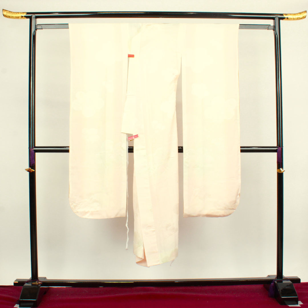 長襦袢 正絹 身丈135cm 裄丈67cm 袷 振袖用 梅 Aランク ピンク系 1129000423413