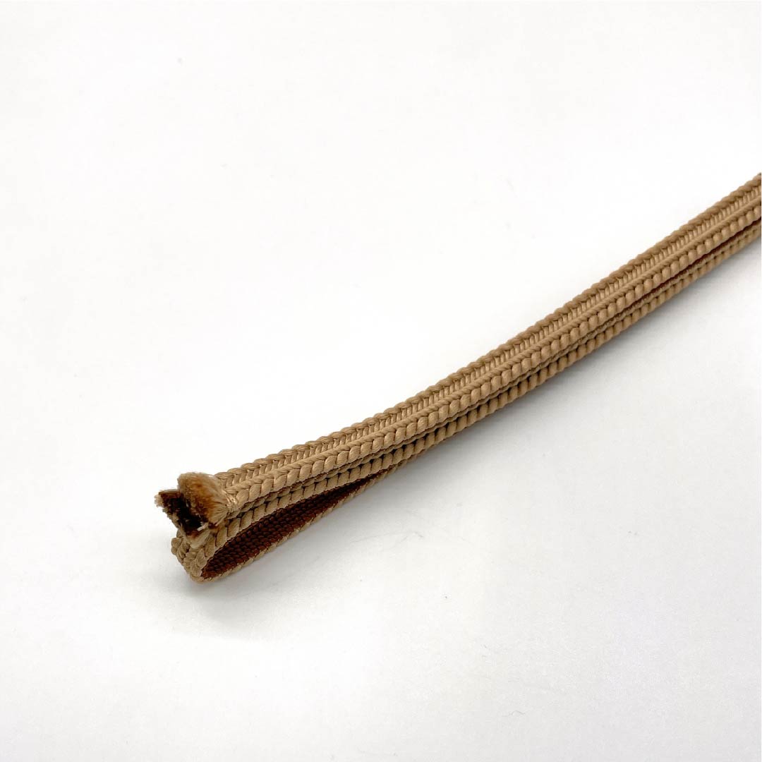 (新品)帯締め 正絹 NEWランク 三分紐 梅染色(うめぞめいろ) 帯留め用 長さ約122cm 幅約0.9cm カジュアル ベージュ系 1135005821325