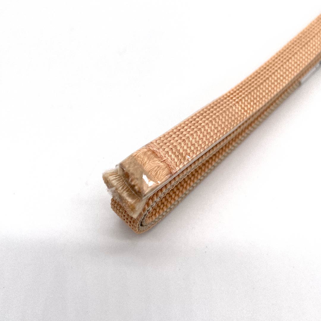 (新古品) 帯締め 正絹 三分紐 杏色(あんずいろ) 五嶋紐 新古品 長さ約130cm 幅約0.9cm カジュアル Sランク 橙系 1135000802326