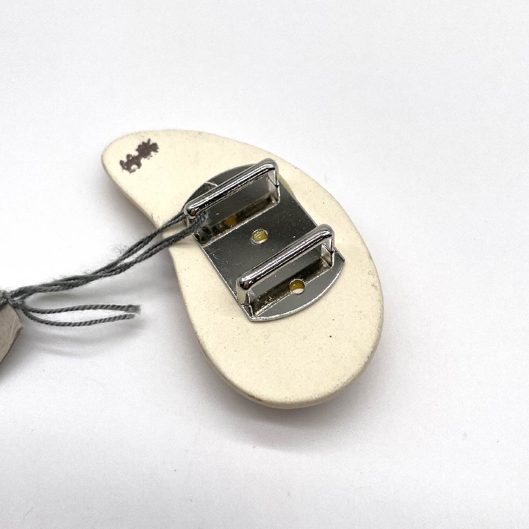 (新旧货) 腰带扣 陶瓷器 休闲 浅色 清水烧 海豚 波浪 长约3cm 宽约6cm S级 红色 1137000332912